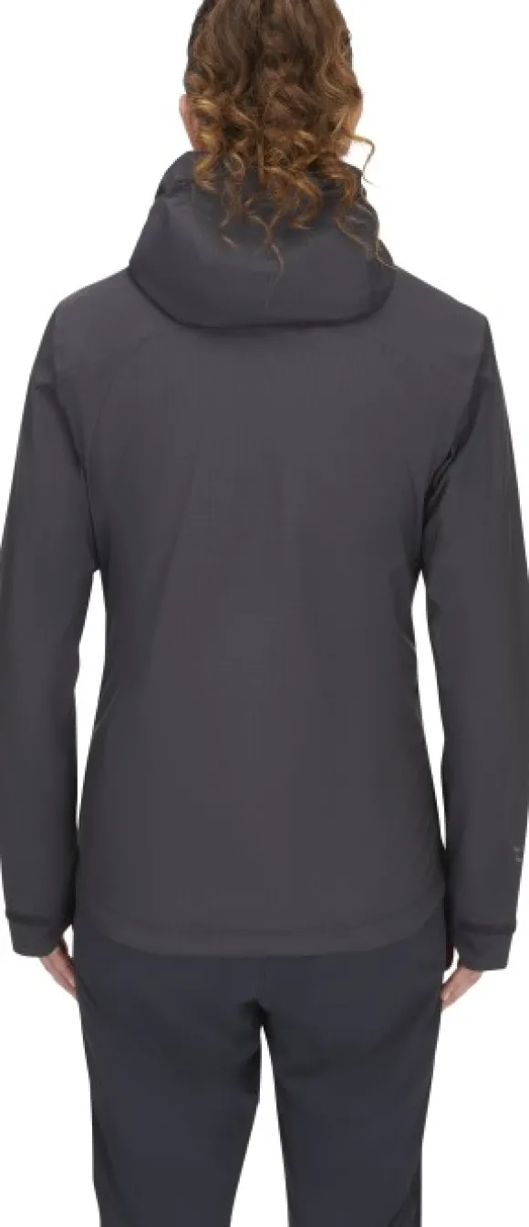 Rab Downpour Light Jacket naisten kuoritakki, tummanharmaa