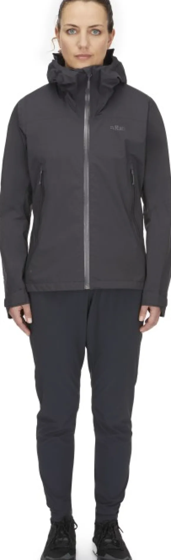 Rab Downpour Light Jacket naisten kuoritakki, tummanharmaa