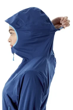 Rab Kinetic 2.0 naisten kuoritakki/softshell-takki, sininen