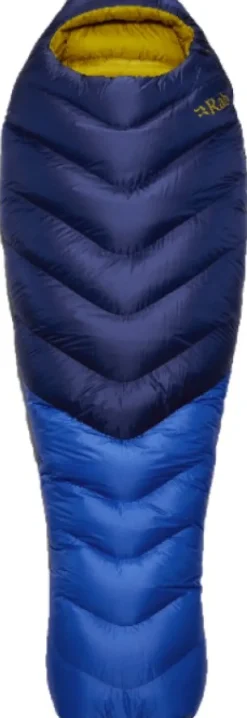 Rab Neutrino 800 untuvamakuupussi, Left Zip Long, -22°C Nightfall Blue