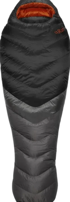 Rab Neutrino Pro 700 Long Left Zip -10°C untuvamakuupussi, tummanharmaa