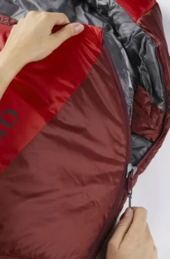 Rab Solar Eco 3 naisten makuupussi, -8°C Ascent Red