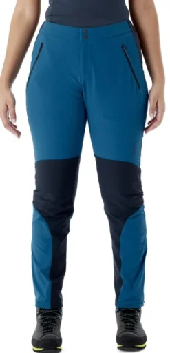 Rab Torque Softshell naisten kiipeily/vaellushousut, sininen/musta