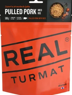 Real Turmat Pulled Pork with Rice nyhtöpossu riisillä