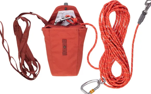 RuffWear Knot-a-Hitch juoksunaru retkelle, punainen