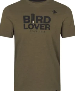 Seeland Bird Lover T-shirt t-paita, Dark Olive Melange