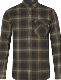 Seeland Glen Flannel Shirt paita, Pine Green Check