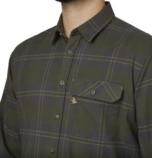 Seeland Highseat Shirt flanellipaita, tummanvihreä