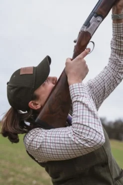 Seeland Kerry Shooting Shirt paita, Cabernet/Blue Check