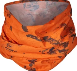 Seeland Neck Gaiter tuubihuivi, vihreä/huomio-oranssi, 2 kpl