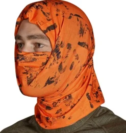 Seeland Neck Gaiter tuubihuivi, vihreä/huomio-oranssi, 2 kpl