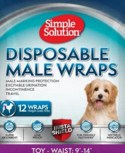 Simple Solution Disposable Male Wraps suojat uroskoirille, XS, 12 kpl