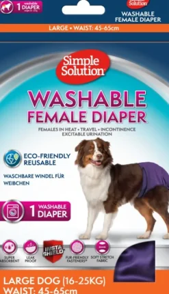 Simple Solution Washable Female Diaper nartun suoja, Large