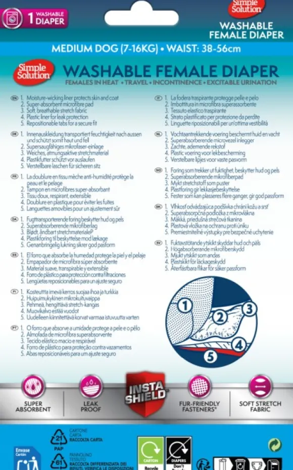 Simple Solution Washable Female Diaper Medium