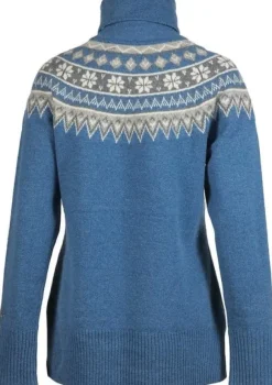 Skhoop Scandinavian Roll Neck villapaita, Blue Denim