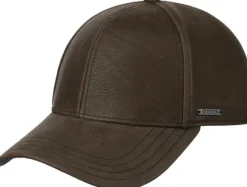 Stetson Baseball Cap Chevrette Cowhide EF lippalakki, Brown/Black