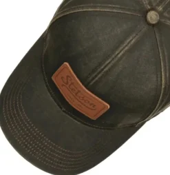 Stetson Baseball Cap CO/PES Leather Patch Brown