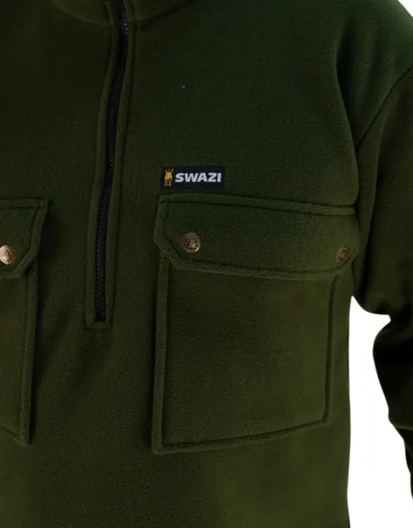Swazi Back 40 fleecetakki, tummanvihreä