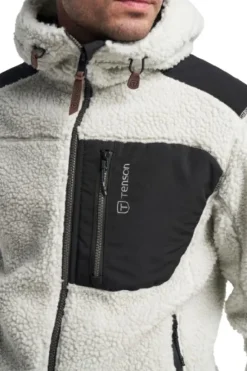 Tenson Himalaya Teddy Fleece Hood fleecetakki, Oyster Mushroom