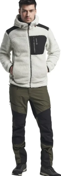 Tenson Himalaya Teddy Fleece Hood fleecetakki, Oyster Mushroom