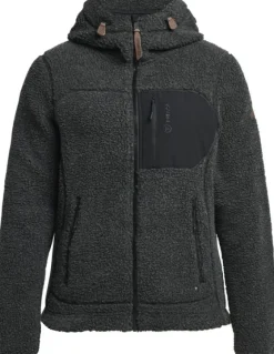 Tenson Himalaya Teddy Fleece Hood naisten fleecetakki, Pirate Black