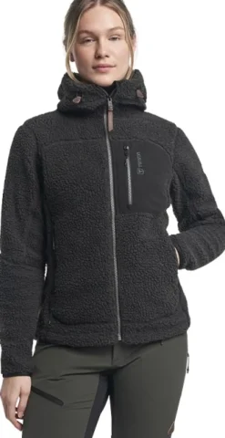 Tenson Himalaya Teddy Fleece Hood naisten fleecetakki, Pirate Black