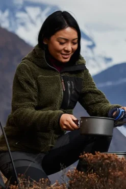 Tenson Himalaya Teddy Fleece Hood naisten fleecetakki, Grape leaf