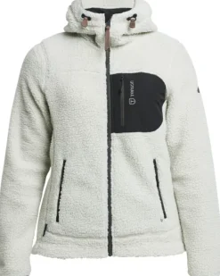 Tenson Himalaya Teddy Fleece Hood naisten fleecetakki, Oyster Mushroom