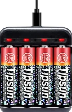 Tipsun 1.5V AA ladattava akkupaketti, Lithium-ion