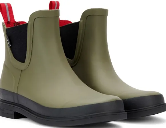 Tretorn Eva naisten matalat kumisaappaat, vihreä/musta