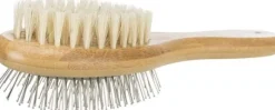 Trixie Borste Dubbel Bambu Wireborst kaksipuolinen harja, 6 x 22 cm
