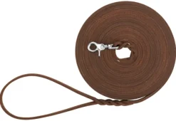 Trixie Rustic Nahkainen Jälkiliina 10 m/8 mm Tummanruskea