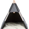 Trixie Tipi Filt koiran tiipii 70 × 70 × 70 cm, tummanharmaa