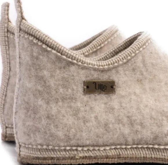 Ulle Orignal Cottage naisten villatohvelit, vaaleanbeige