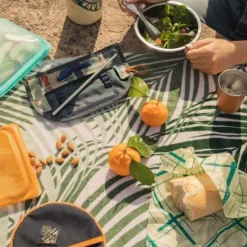 United by Blue The Straw Kit kestopillit säilytyslaukulla, oranssi