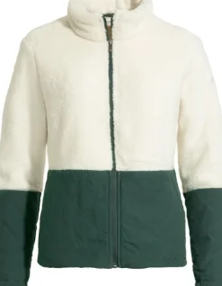 Vaude Manukau naisten fleecetakki, vihreä/valkoinen