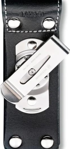 Victorinox Belt Pouch Leather Black 6 Layer vyökotelo