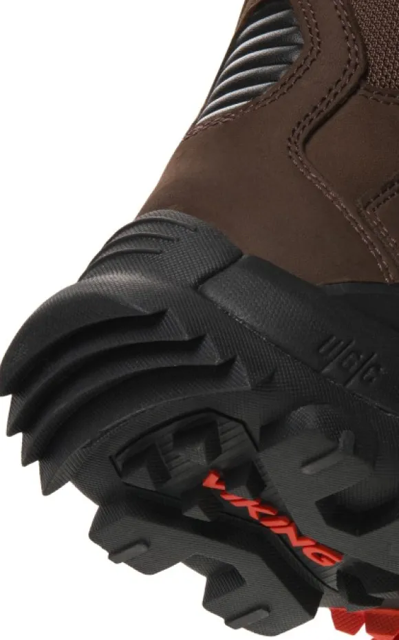 Viking Men Villrein High GTX Dark Brown/Red