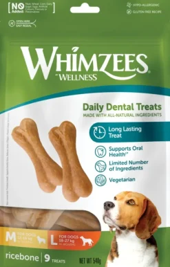 Whimzees Ricebone L hammashoitoherkku, 9 kpl