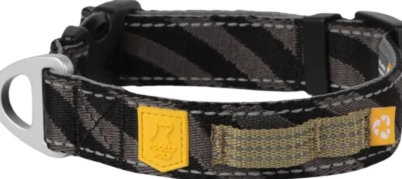 Woolly Wolf Roam Collar koirien kaulapanta, L, Black Ripple