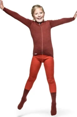 Woolpower Crewneck + Long Johns 200 Kids lasten kerrasto, Autumn Red