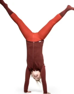 Woolpower Crewneck + Long Johns 200 Kids lasten kerrasto, Autumn Red