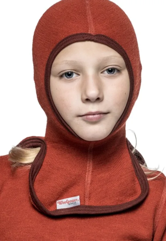 Woolpower Kids Balaclava 200 lasten kypärämyssy, punainen