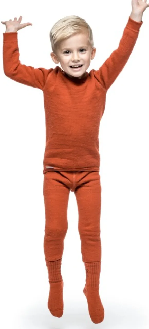 Woolpower Kids Crewneck 200 lasten kerrastopaita, punainen