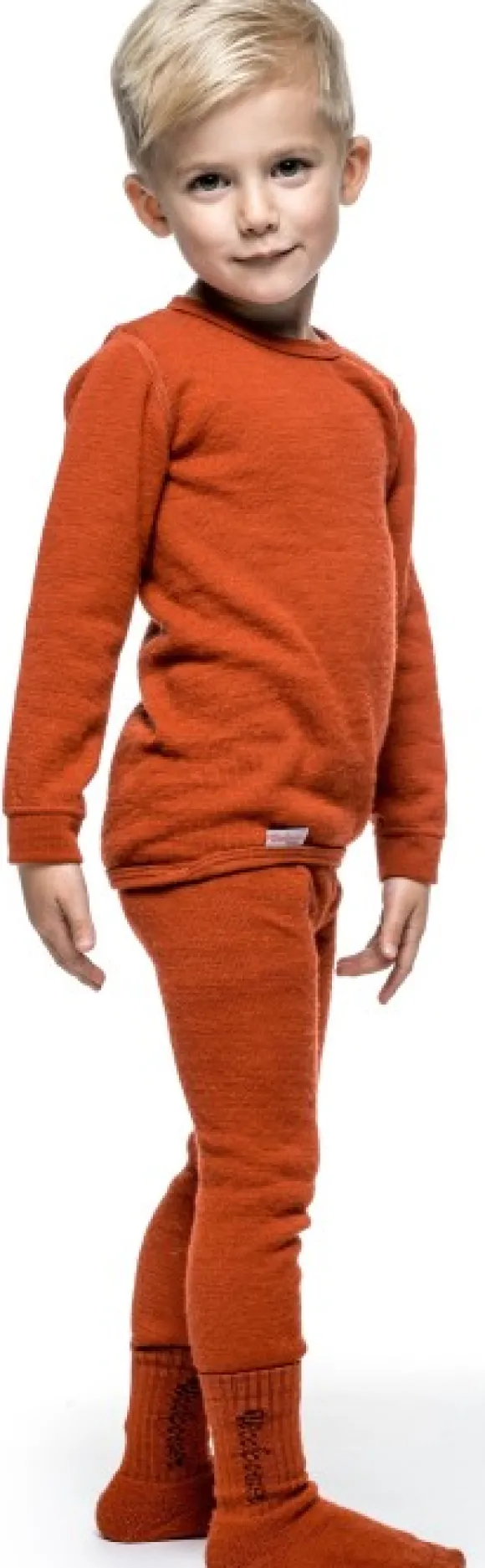 Woolpower Kids Crewneck 200 lasten kerrastopaita, punainen