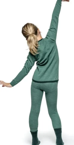 Woolpower Kids Long Johns 200 lasten kerrastohousut, vihreä