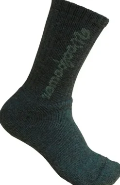 Woolpower Kids Socks Classic Logo 400 lasten sukat, Forest Green