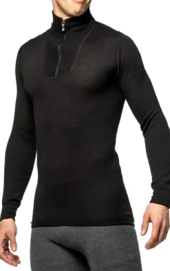Woolpower Zip Turtleneck 200 Unisex Black
