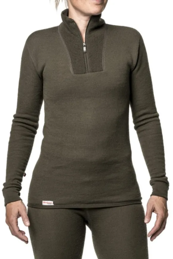 Woolpower Zip Turtleneck 200 Unisex Pine Green