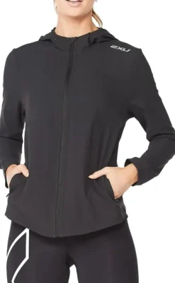 2XU Aero Jacket naisten juoksutakki, Black/Silver Reflective WR